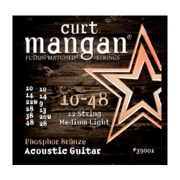 Preview van Curt Mangan 39001 10-48 12-String Med-Light  Phosphor bronze