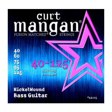 Preview van Curt Mangan 44125 40-125 light 5-string Nickel Wound