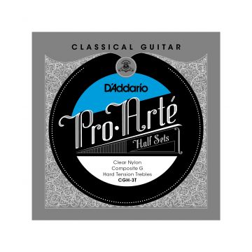 Preview van D&#039;Addario CGH-3T Pro-Arte Clear Nylon w/ Composite G Classical Guitar Half Set, Hard Tension