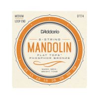 Thumbnail van D'Addario EFT74 Mandolin Flat tops Medium Loop-end semi-flattened phosphor bronze