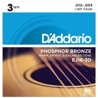 Thumbnail van D&#039;Addario EJ16-3D 3PACK Light - Phosphor bronze