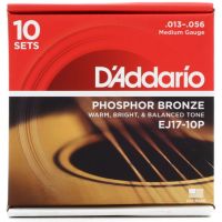 Thumbnail van D&#039;Addario EJ17-10P 10PACK Medium - Phosphor bronze
