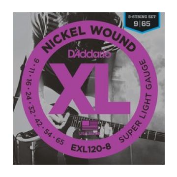 Preview van D&#039;Addario EXL120-8 XL nickelplated steel