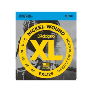 Preview van D&#039;Addario EXL125-10P 10 pack Nickel Wound, Super Light Top/ Regular Bottom, 9-46