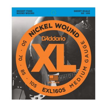 Preview van D&#039;Addario EXL160S (short scale) XL nickelplated steel