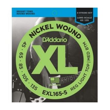 Preview van D&#039;Addario EXL165-5 Long scale XL nickelplated steel
