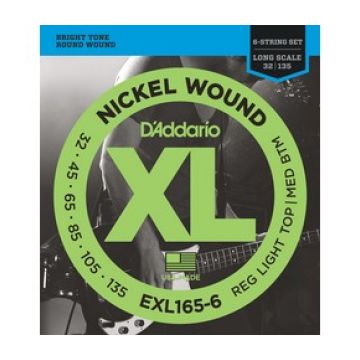 Preview van D&#039;Addario EXL165-6 Long scale XL nickelplated steel