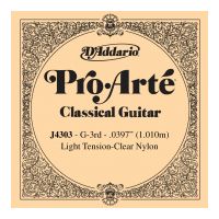 Thumbnail van D&#039;Addario J4303 Pro-Arte Nylon Classical Guitar Single String, Light Tension, G3 Third String