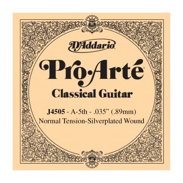 Preview van D&#039;Addario J4505 Pro-Arte Nylon Classical Guitar Single String, Normal Tension, A5 Fifth String