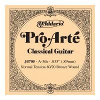 Thumbnail van D&#039;Addario J4705 80/20 Bronze Pro-Art&eacute; Nylon Classical Guitar Single String, Normal Tension, A5 Fifth String