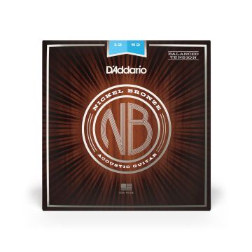 Preview van D'Addario NB1252BT Nickel Bronze Acoustic 12-52 Light Balanced Tension