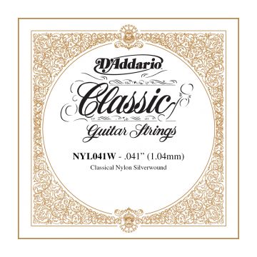 Preview van D&#039;Addario NYL041W Silver-plated Copper Classical Single String .041