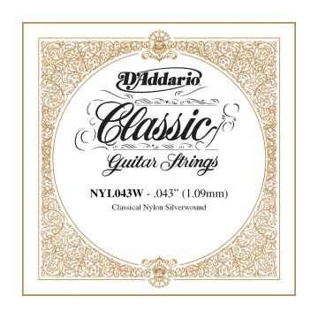 Preview van D&#039;Addario NYL043W Silver-plated Copper Classical Single String .043