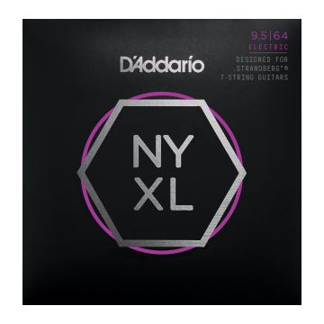 Preview van D&#039;Addario NYXL09564SB Nickel Wound, 7 String, Custom Light, 9.5-64