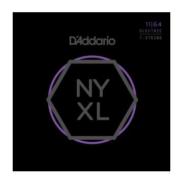 Preview van D&#039;Addario NYXL1164 Nickel Wound 7-String Electric Guitar Strings, Medium, 11-64