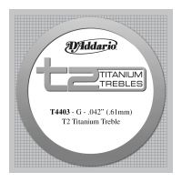 Thumbnail van D&#039;Addario T4403 T2 Titanium Treble Classical Guitar Single String, Extra-Hard Tension, Third String
