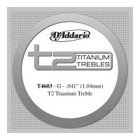 Thumbnail van D&#039;Addario T4603 T2 Titanium Treble Classical Guitar Single String, Hard Tension, Third String