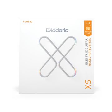 Preview van D'Addario XSE1056, XS Electric Nickel Plated Steel, Regular Light, 7-String 10-56