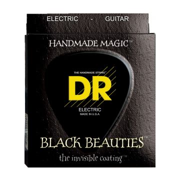 Preview van DR Strings BKE7-10 Black Beauties Medium Black coated