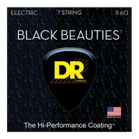 Thumbnail van DR Strings BKE7-11 Black Beauties Heavy 7-String  Black coated