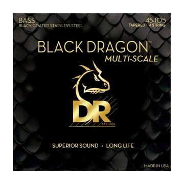 Preview van DR Strings DBSMB-45 BLACK DRAGON™Multiscale 4-String Medium