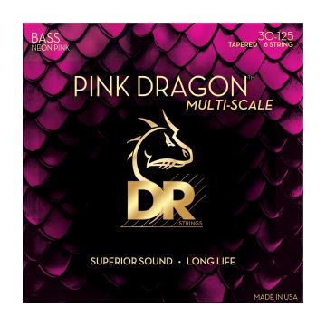 Preview van DR Strings DBSMP6-30  PINK DRAGON&trade;Multiscale 6-String  Medium