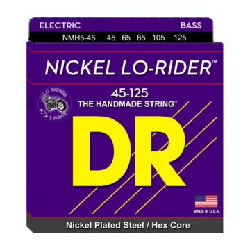 Preview van DR Strings NMH5-45 Lo-Riders Medium  Nickel plated