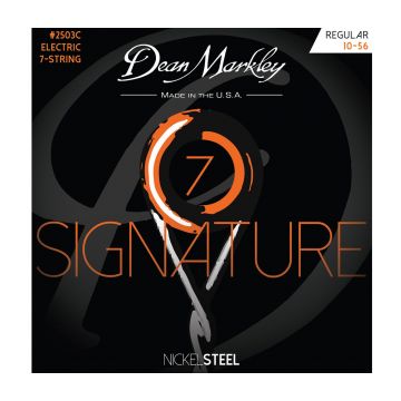 Preview van Dean Markley 2503C Custom Regular 10-56 NickelSteel Electric Signature Series 7 String Set