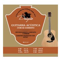 Thumbnail van Drag&atilde;o D021 Guitarra Acustica  11-46 Silverplated ball-end wound B and G
