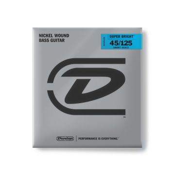 Preview van Dunlop DBSBN45125S Short scale  Medium 5 (125) Super Bright Nickel
