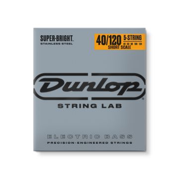 Preview van Dunlop DBSBS40120S SHORT SCALE  Light 5 (120) Super Bright Stainless