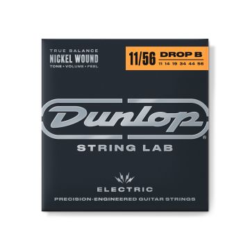 Preview van Dunlop DEN1156DB NICKEL WOUND ELECTRIC GUITAR STRINGS 11-56 | DROP B