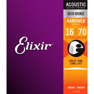 Preview van Elixir 11308 Nanoweb 8 string Baritone