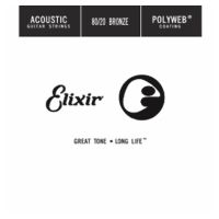Thumbnail van Elixir 13152 Polyweb .052 Round Wound 80/20 Bronze Acoustic guitar