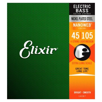 Preview van Elixir 14087 Nanoweb XL Extra longscale Medium