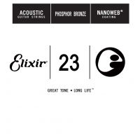 Thumbnail van Elixir 14123 nanoweb 023 wound Acoustic guitar phosphor bronze
