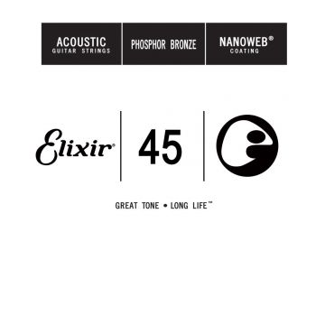 Preview van Elixir 14145 nanoweb 045 wound Acoustic guitar phosphor bronze