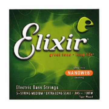 Preview van Elixir 14304 Nanoweb XL 5-String Extra longscale medium