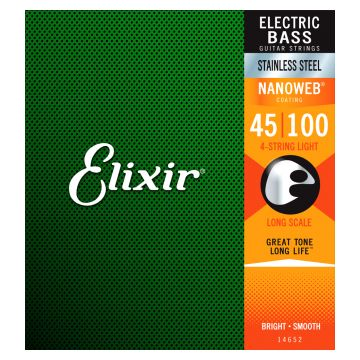 Preview van Elixir 14652 Nanoweb stainless steel Longscale Light