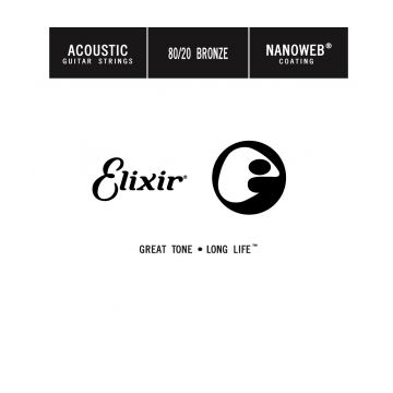 Preview van Elixir 15127 Nanoweb 027 wound Acoustic guitar 80/20 bronze