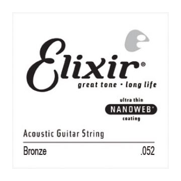 Preview van Elixir 15152 Nanoweb 052 wound Acoustic guitar 80/20 bronze