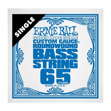 Preview van Ernie Ball 10065 SUPER LONG SCALE Nickel Wound Electric Bass String Single .065