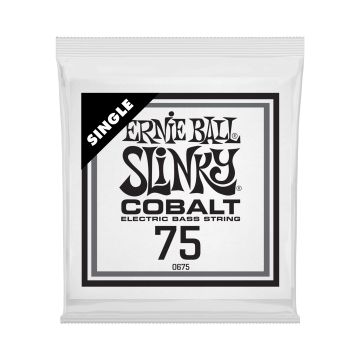 Preview van Ernie Ball 10675 Cobalt Wound Electric Bass String Single .075