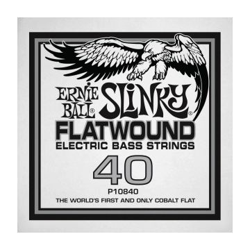 Preview van Ernie Ball 10840 Cobalt Flat  Electric Bass String Single .040