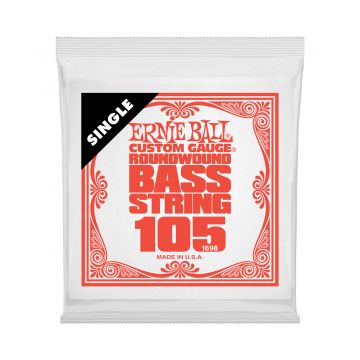 Preview van Ernie Ball 1698 Nickel Wound Electric Bass String Single  .105