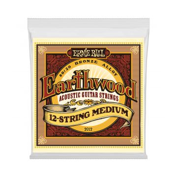 Preview van Ernie Ball 2012 Earthwood Medium 12-String 80/20 Bronze Acoustic Guitar Strings - .011 - .028