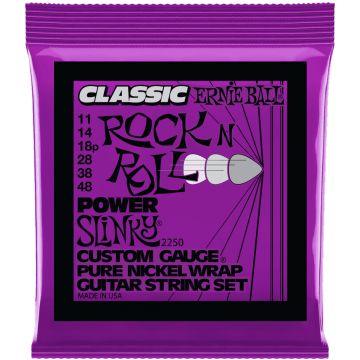 Preview van Ernie Ball 2250 Power Slinky Classic Rock n Roll Pure Nickel