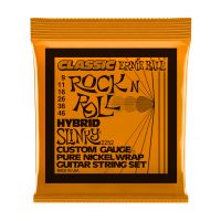 Thumbnail van Ernie Ball 2252 Hybrid Slinky Classic Rock n Roll Pure Nickel Wrap Electric Guitar Strings - .009 - .046