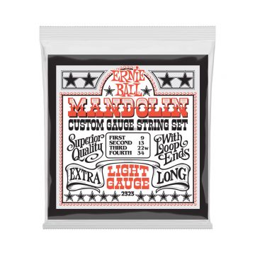 Preview van Ernie Ball 2323 Light Loop End Stainless Steel Mandolin Guitar Strings - 9-34 Gauge