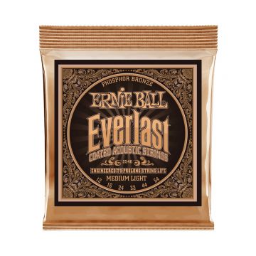 Preview van Ernie Ball 2546 Everlast Medium Light Coated Phosphor Bronze Acoustic Guitar Strings - 12-54 Gauge